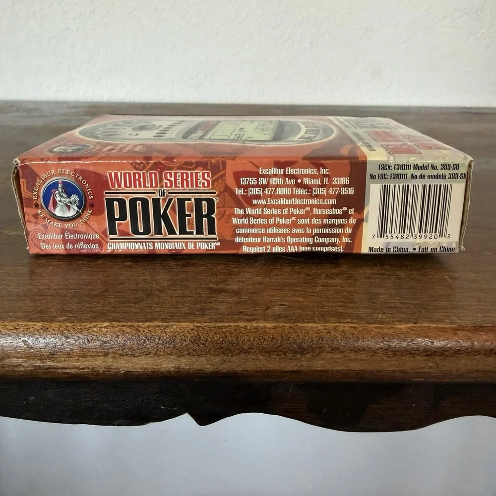 Texas Hold Em Poker Handheld Excalibur World Series Electronic Game NEW